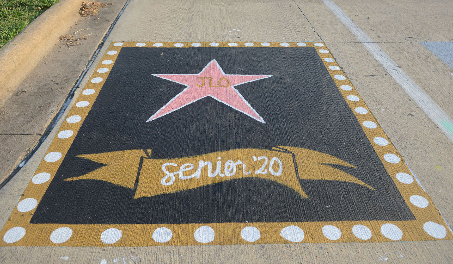 A&M Consolidated HS painted parking spots